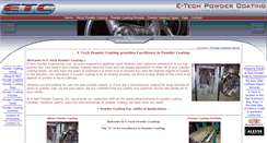 Desktop Screenshot of e-techpowdercoating.com