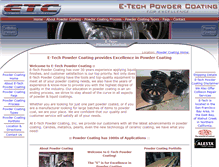 Tablet Screenshot of e-techpowdercoating.com